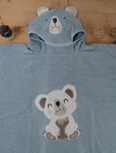 Sevimli Koala Desenli Kapüşonlu Bebek & Çocuk Panço Havlu Baveno thumbnail 2