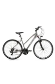 8200 TREKKİNG BİSİKLETİ 45 CM V 700C 21 VİTES AÇIK METALİK GRİ BEYAZ PEMBE - 1