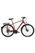 BİSAN 8500 CİTY ŞEHİR BİSİKLETİ 50 CM HİDROLİK DİSK 28 JANT 27 VİTES MAT KIRMIZI SİYAH - 1