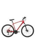 BİSAN 8500 TREKKİNG BİSİKLETİ 54 CM HİDROLİK DİSK 28 JANT 27 VİTES MAT KIRMIZI SİYAH - 1
