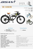 Bisan Rider Elektrikli Bisiklet 46 Cm Disk Fren 26 Jant 7 Vites Mat Siyah thumbnail 6