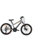 BİSAN COOPER ÇOCUK BİSİKLETİ 28 CM MD 20 JANT 21 VİTES AÇIK GRİ SİYAH TURUNCU - 1