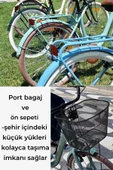 Bisan SORRENTO ŞEHİR BİSİKLETİ 44 CM V 26 JANT 3 VİTES SHIMANO NEXUS KONTRA FREN YEŞİL SİLVER thumbnail 3