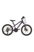 BİSAN KDX 2500 ÇOCUK BİSİKLETİ 28 CM DİSK FREN 20 JANT 21 VİTES METALİK MOR PEMBE BEYAZ - 1