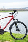 Bisan 8500 TREKKİNG BİSİKLETİ 46 CM HİDROLİK DİSK 28 JANT 27 VİTES MAT KIRMIZI SİYAH thumbnail 2
