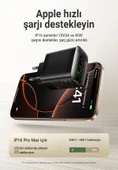 Acefast 67W PD 2X USB-C + USB-A 3 Port Hızlı Şarj Aleti Isı Düşüren GaN Destekli Akım Korumalı Güç Adaptörü iPhone & Android & iPad & MacBook Type-C - A108 - 7