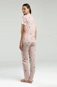 Roly Poly Kadın Gömlek Yaka Önden Düğmeli Kısa Kol Pijama Takım - 5