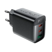 Acefast 67W PD 2X USB-C + USB-A 3 Port Hızlı Şarj Aleti Isı Düşüren GaN Destekli Akım Korumalı Güç Adaptörü iPhone & Android & iPad & MacBook Type-C - A108 - 2