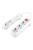 SPRENDA Anahtarlı Yerli Üçlü 3'lü 3 Çıkış Üçlü 2 Metre Grup Düğmeli Elektrik Uzatma Kablolu Priz thumbnail 2