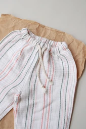 Turuncu-Yeşil Çizgili Pantolon thumbnail 4