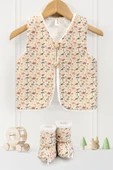 Bebek Yelek & Patik 12-18 AY Dino Bej - 1