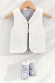 Bebek Yelek & Patik 12-18 AY Loom Mavi - 6