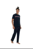 U.S. Polo Assn. Erkek Lacivert Bisiklet Yaka Kısa Kollu Pijama Takım - 2