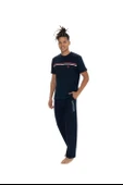 U.S. Polo Assn. Erkek Lacivert Bisiklet Yaka Kısa Kollu Pijama Takım - 1