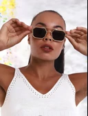 Uv400 Cam Unisex Siyah Güneş Gözlüğü BNT124 - 3