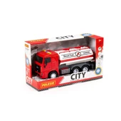 96296 CİTY-2 Sürtmeli V2 Tanker Işıklı ve Sesli Kırmızı Kabin Kutuda - Polesie - 2