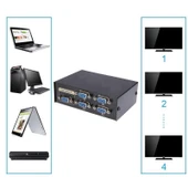 4841 Vga Switch Çoklayıcı Çoğaltıcı 4 Port 4 Kasa 1 Ekran thumbnail 4