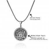 Mülk Allahın Yazılı 60 cm 925 Gümüş Kolye - 2