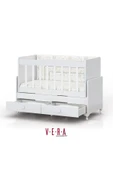 Kaktüs Avm Anne Yanı Sallanır Bebek Beşiği, Mavi Uyku Setli, Yataklı, Çekmeceli 60 x 120 - 3