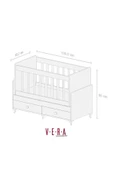 Kaktüs Avm Anne Yanı Sallanır Bebek Beşiği, Gri Uyku Setli, Yataklı, Çekmeceli 60 X 120 - 3