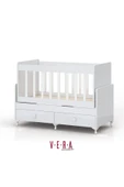 Kaktüs Avm Anne Yanı Sallanır Bebek Beşiği, Sarı Uyku Setli, Yataklı, Çekmeceli 60 x 120 - 2