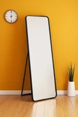 Kaktüs Avm Raven Oval Kesim Modern Metal Ayaklı Boy Aynası 170 x 60 - 1