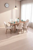 Kaktüs Avm 6 Kişilik Açılır Masa Sandalye Takımı Mutfak Masası Takımı Salon Masası Yemek Masası Masa Takımı - 1