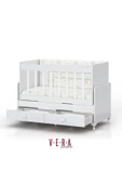 Kaktüs Avm Anne Yanı Sallanır Bebek Beşiği, Gri Uyku Setli, Yataklı, Çekmeceli 60 X 120 - 2