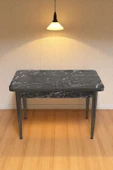 Kaktüs Avm Elena Serisi Beyaz 70 x 110 Mdf Ahşap Ayaklı Kaliteli Sabit Yemek Masası - 1