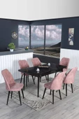 Kaktüs Avm 6 Kişilik Açılır Masa Sandalye Takımı Mutfak Masası Takımı Yemek Masası Salon Masası - 1