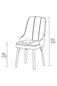 Kaktüs Avm Sonata Beyaz 80 x 132 Açılabilen MDF Masa Metal Ayaklı Mutfak Masası Takımı 6 Cappucino Sandalye - 4