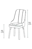 Kaktüs Avm Monera Ceviz 80 x 132 Açılabilen Sunta Masa Metal Ayaklı Mutfak Masası Takımı 4 Cappucino Sandalye - 4