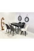 Kaktüs Avm 6 Kişilik Açılır Masa Sandalye Takımı Mutfak Masası Takımı Salon Masası Yemek Masası Masa Takımı thumbnail 1