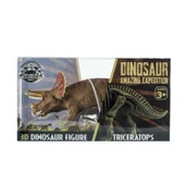 Sert Plastik Dinozor Figürü Triceratops thumbnail 3