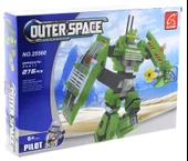 Ausini Outer Space 276 Parça Yeşil Robot thumbnail 1