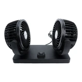 Araç İçi Torpido Üstü 2li Vantilatör Oto Pervane 5 inç 12 Volt ile Uyumlu Çakmaklık Girişli thumbnail 3