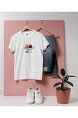 Oversize Mini Dalgıç ve Astronot Tasarım unisex T-shirt thumbnail 9