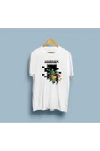 Oversize Minecraft tasarımlı unisex T-shirt thumbnail 3