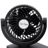 Araç İçi Torpido Üstü 2li Vantilatör Oto Pervane 5 inç 12 Volt ile Uyumlu Çakmaklık Girişli thumbnail 8