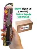 Sürbisa 61004 Sebze Bıçağı Siyah Lz1 Koli (12 adet Tırtıklı ) - 1