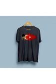 Oversize Mustafa Kemal Atatürk ve Türk bayrağı tasarım unisex T-shirt thumbnail 5