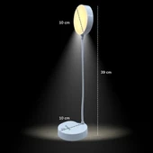 Yuvarlak USBli Dokunmatik 3 Kademeli 360 Derece  Özel Göz Korumalı Led Lityum Masa Lambası thumbnail 6