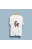 Oversize Fluffy Köpek renki ve Özel tasarım unisex T-shirt thumbnail 3