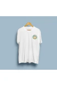 Oversize Lotus Çiçeği cep tasarım unisex T-shirt thumbnail 8