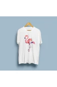 Oversize Flamingo Tasarımı Unisex T-shirt thumbnail 2