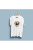 Oversize Çiçekler / Flowers Tasarım unisex T-shirt thumbnail 3