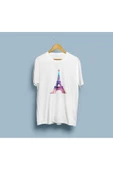 Oversize Eyfel Kulesi / Eiffel Tower Tasarım unisex T-shirt thumbnail 3
