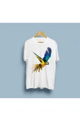 Oversize Amerikan Papağanı Tasarım Unisex T-shirt thumbnail 3