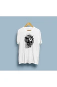 Oversize Siyah Aslan Tasarım unisex T-shirt thumbnail 4