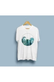 Oversize Dalgalar Tasarım Unisex T-shirt thumbnail 2